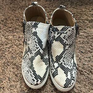 Outwoods snake skin ankle boots